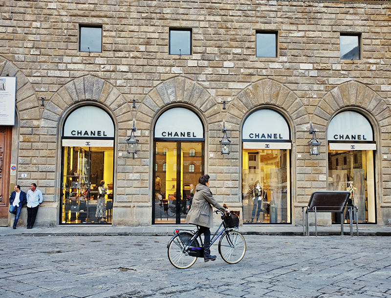 Chanel Store in Florence, Piazza della Signoria, Italy